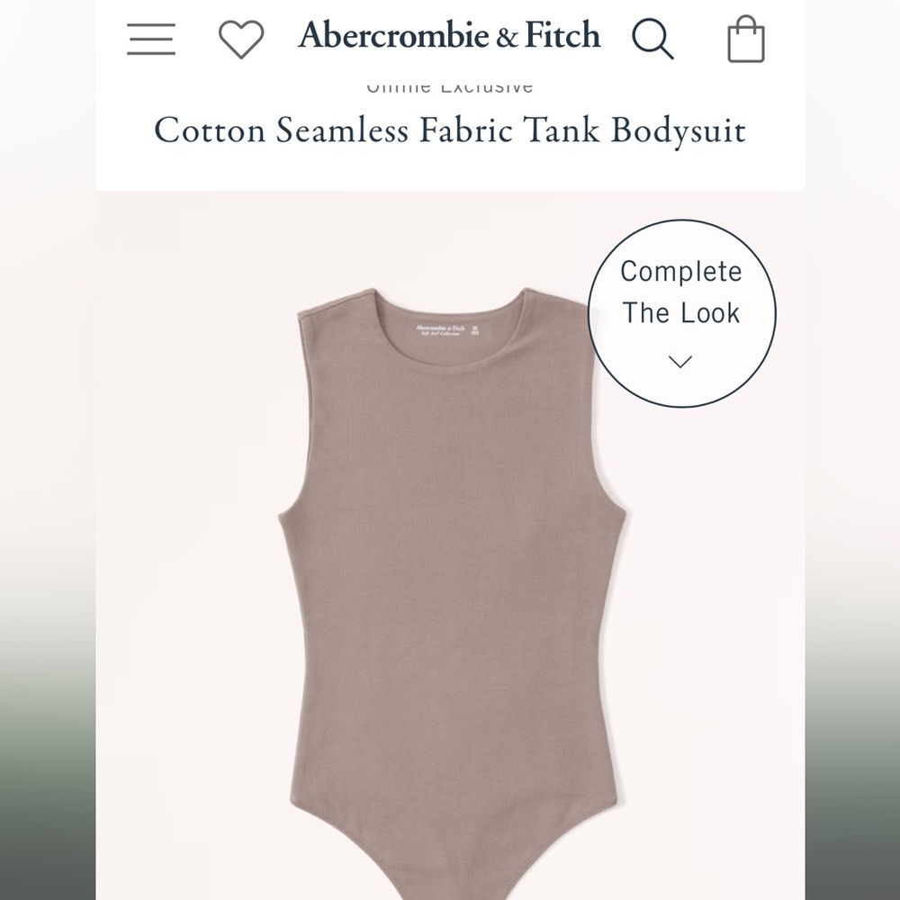 A&F Cotton Seamless Fabric Tank Bodysuit